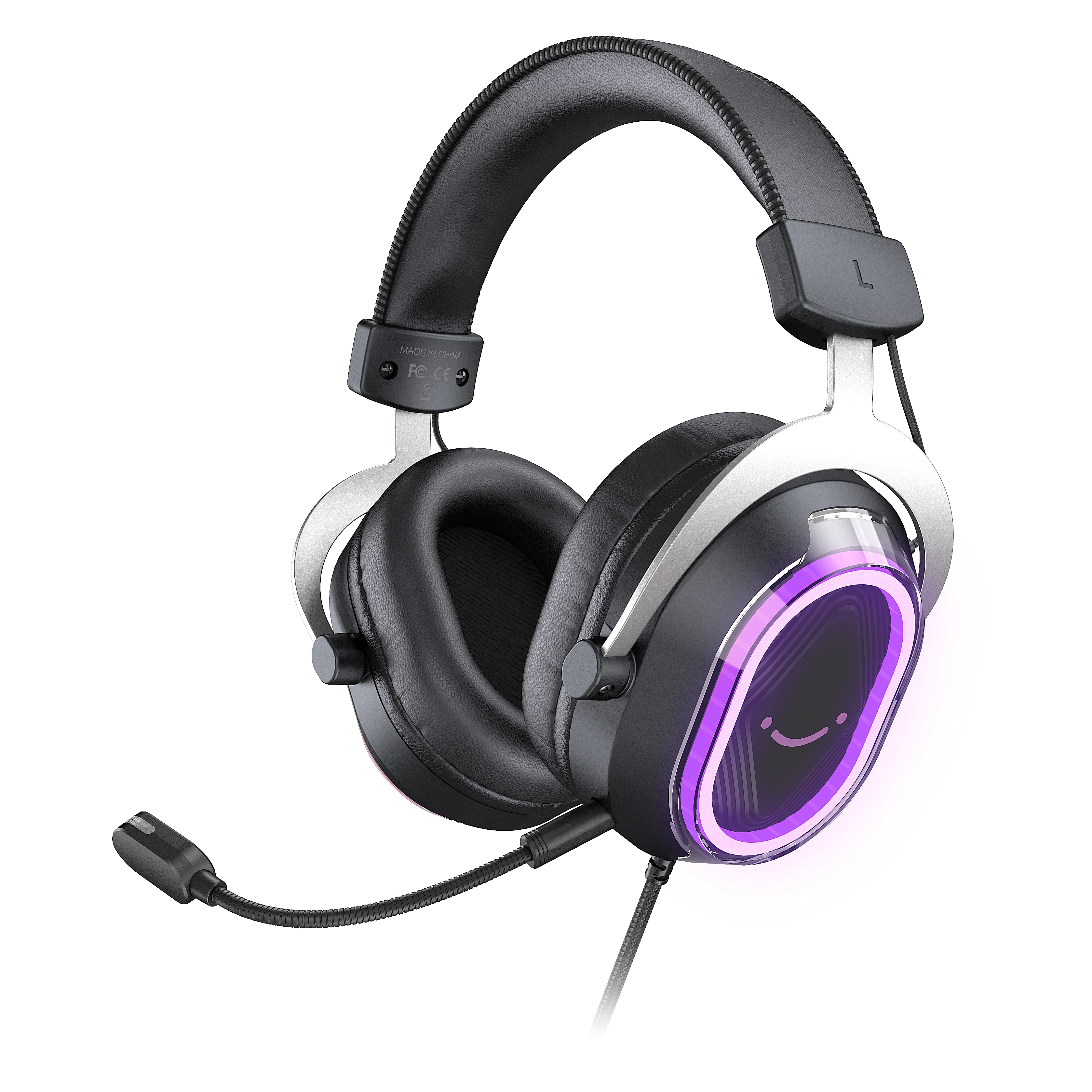 FIFINE H13 Gaming Headphones – RGB, Detachable Mic, PC/PS4/5