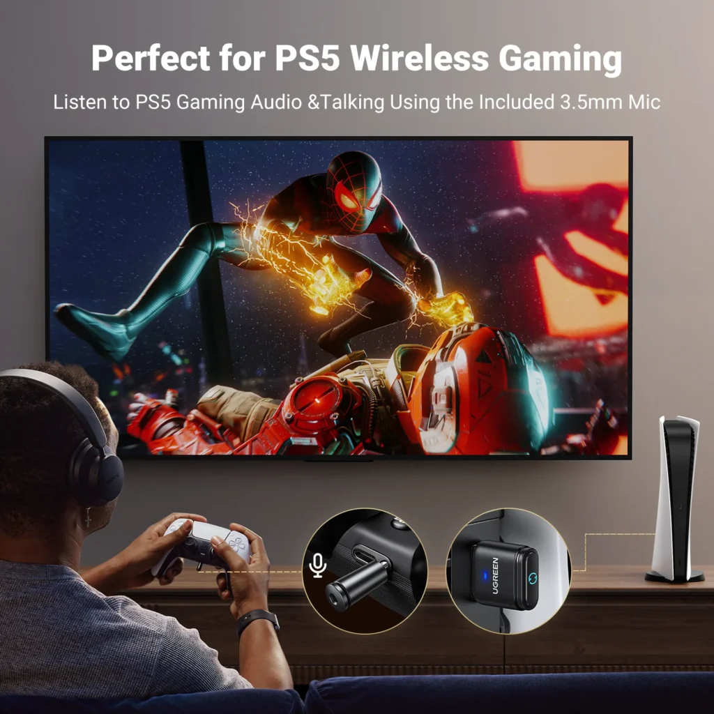 USB Bluetooth 5.3 Adapter – aptX HD Audio Transmitter & Receiver