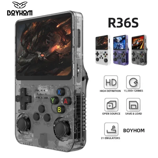 R36S Retro Handheld Game Console – 3.5" IPS, Linux System, 128GB