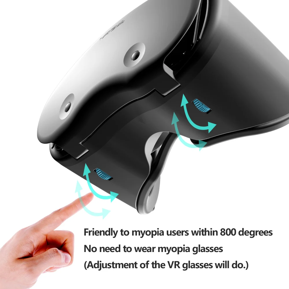 3D Virtual Reality VR Glasses – Headset for iPhone & Android Smartphones