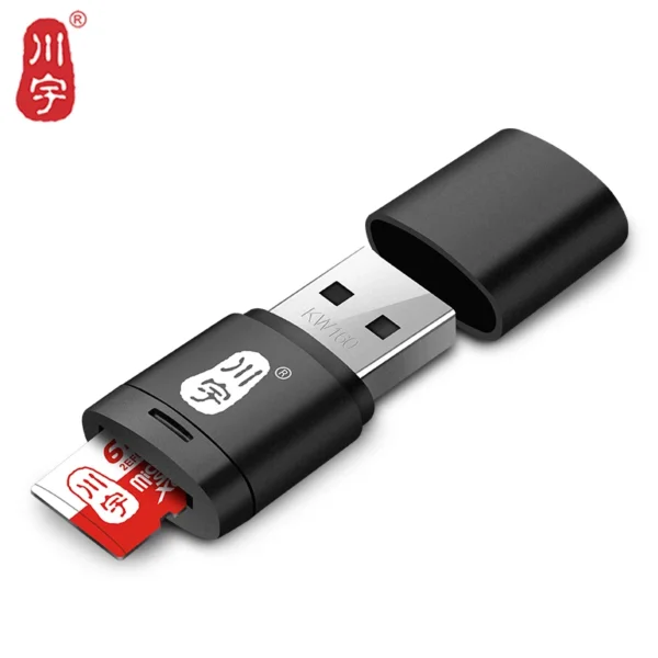 Kawau Micro SD Card Reader – USB 2.0 High-Speed TF Adapter (128GB Max)