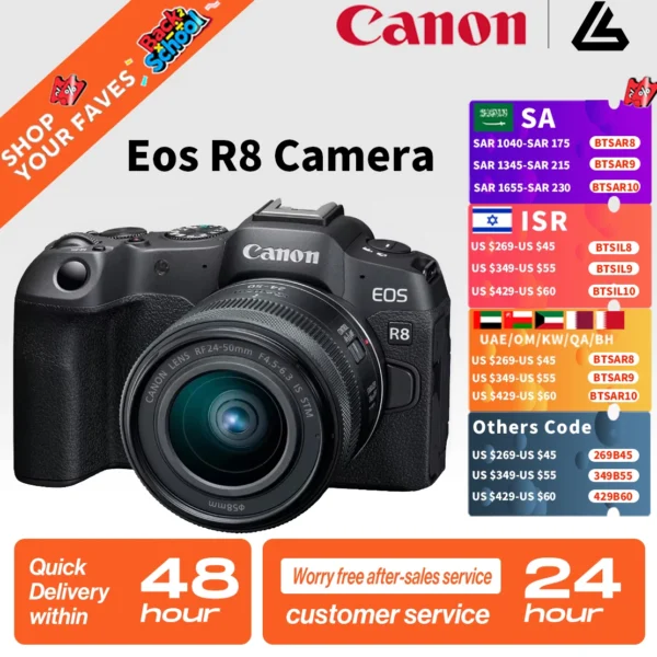 Canon EOS R8 – Full-Frame Mirrorless 26.2MP 4K Camera