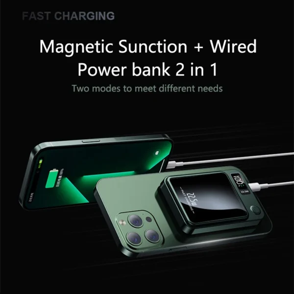 Magnetic Wireless Power Bank – 50000mAh, 22.5W Fast Charging