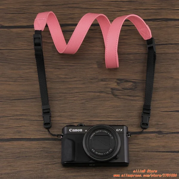 PU Camera Shoulder & Neck Strap – Compatible with Canon, Sony, Ricoh, Lumix