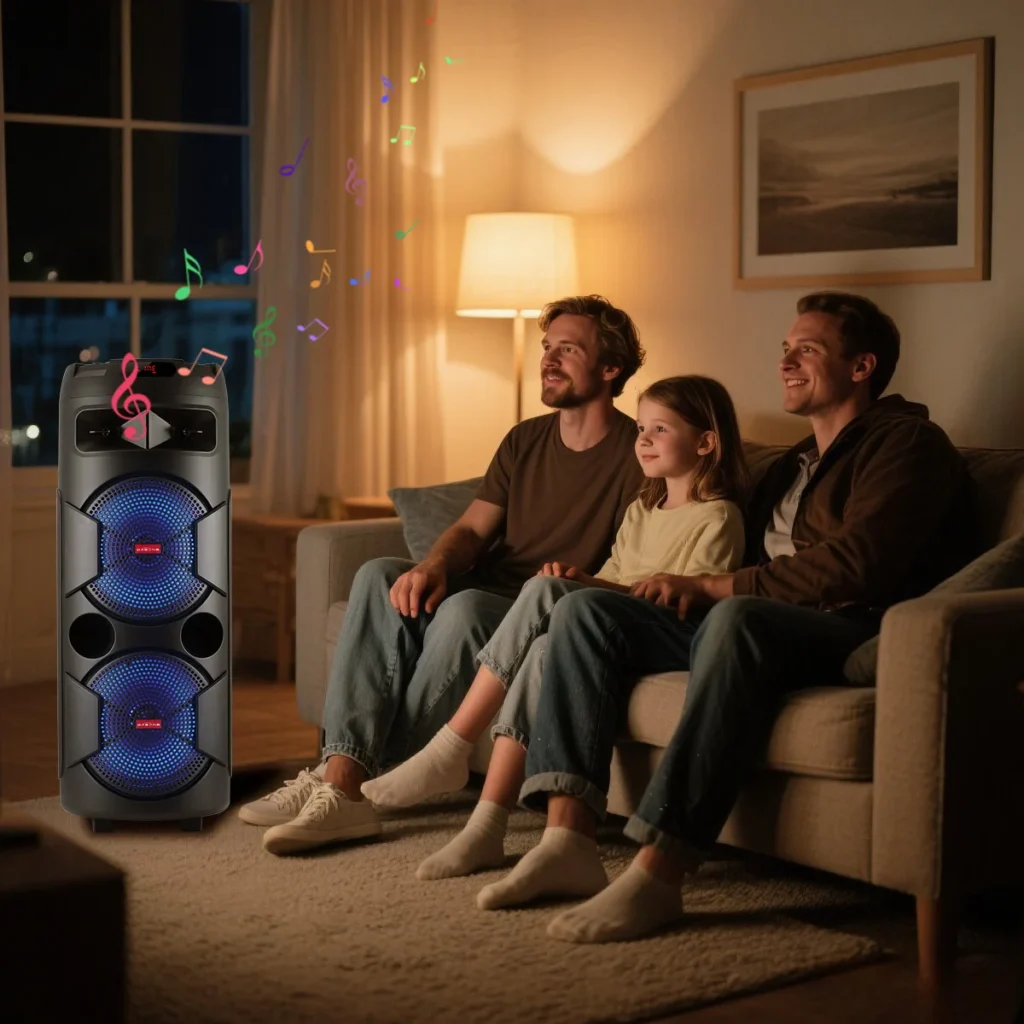 9000W Bluetooth Party Speaker – Dual 12" Subwoofer, TWS, FM, USB/TF, RGB
