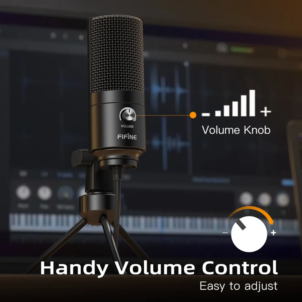 FIFINE K669 – USB Condenser Microphone with Gain Control