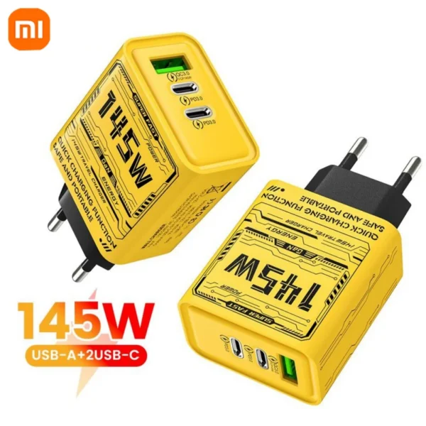 Xiaomi 145W Fast Charging Adapter – PD 3-Port Charger Universal Plug