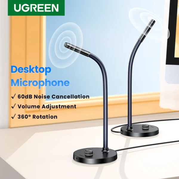 UGREEN USB Mic – Gaming, YouTube, Podcast, Compatible with Mac/Windows