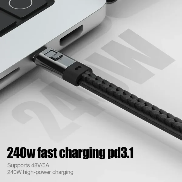 Portable Keychain USB-C Cable – 240W 5A Fast Charging Cord