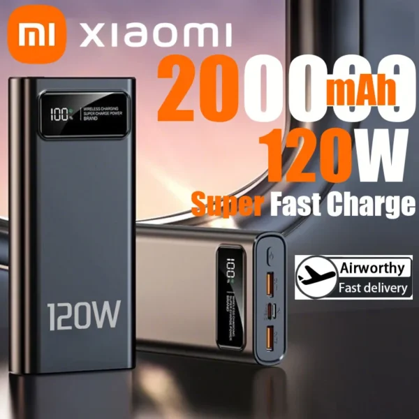 Xiaomi 200000mAh Power Bank – 120W Fast Charging, Digital Display