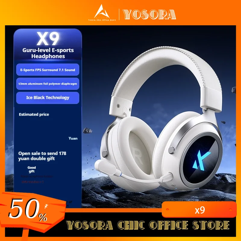Mchose X9 – Wireless Gaming Headphones, 7.1 Surround, Mic