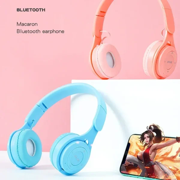Macaron Y08 – Wireless Bluetooth 5.0 Headphones, Foldable, Over-Ear