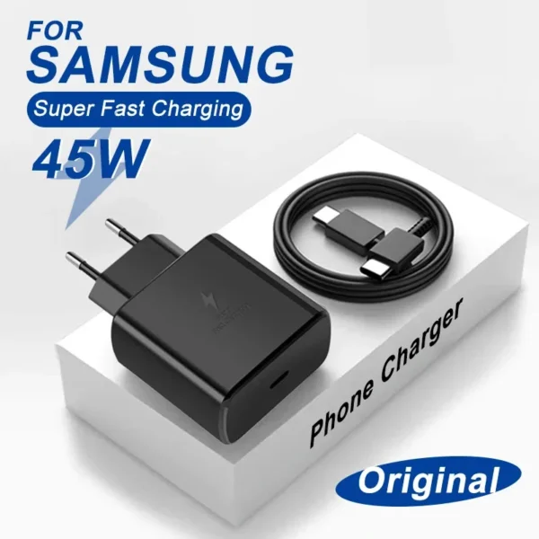45W PD Super Fast USB-C Charger – For Samsung Galaxy S24/S23/S22