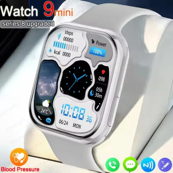 Smart Watch 9 Mini – Ultra Series, NFC, Waterproof, BT Call, Wireless Charger