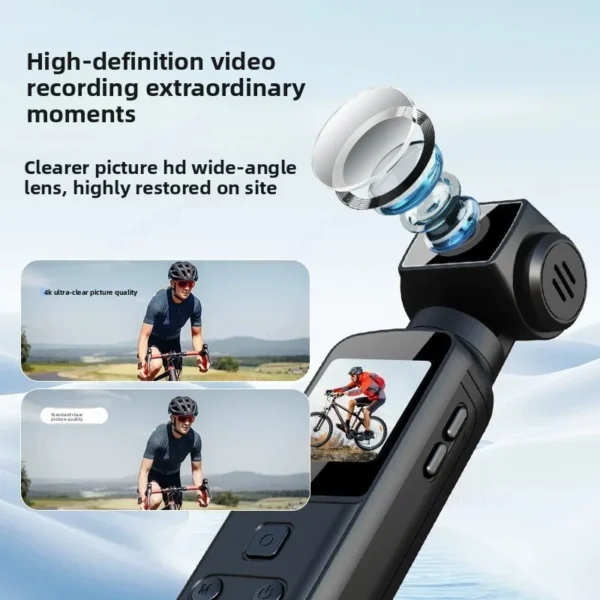 K1 Pocket 4K Action Camera – WiFi, 270° Rotatable, Portable DV