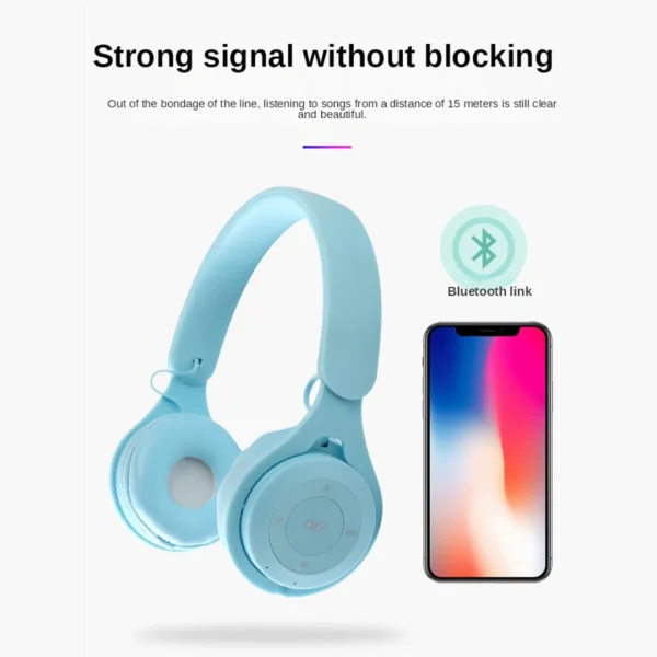 Kids Wireless Headphones – Bluetooth, Foldable, Stereo, Over-Ear