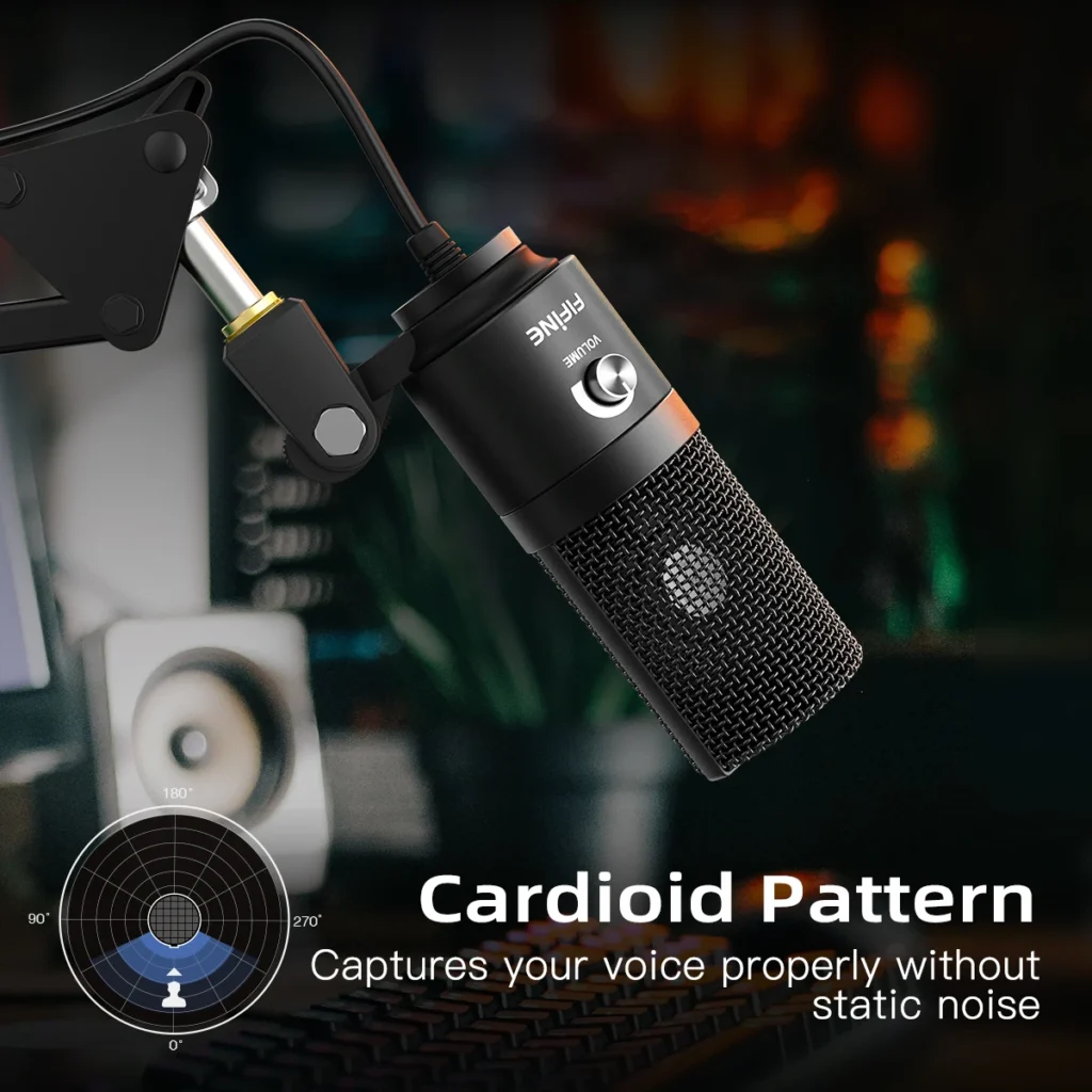 FIFINE K669 – USB Condenser Microphone with Gain Control