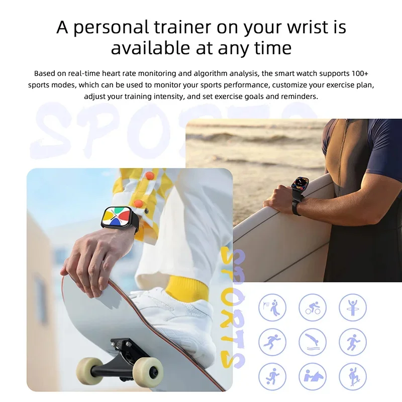 Xiaomi Smart Watch – Men & Women, 100+ Fitness Modes, Heart & BP Tracking