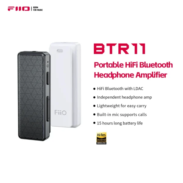 FiiO BTR11 – Portable Bluetooth 5.3 DAC/AMP, 3.5mm Audio Adapter