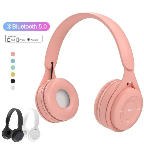 Kids Wireless Headphones – Bluetooth, Foldable, Stereo, Over-Ear