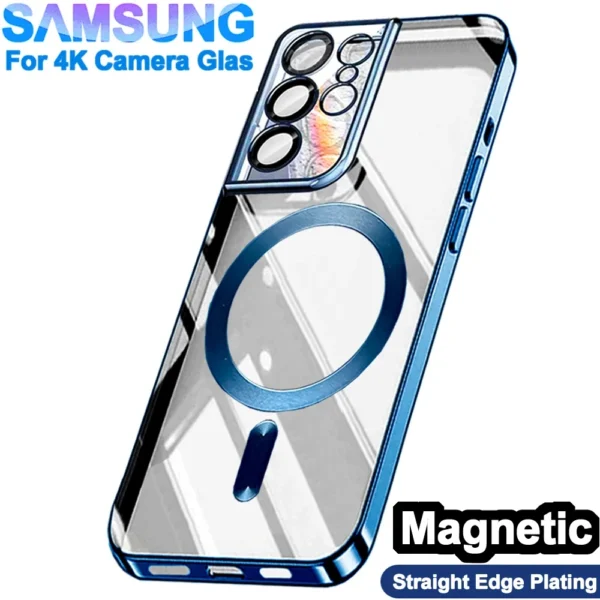 Original Wireless Magnetic Plating Cover – Magsafe Case for Samsung S21–S24