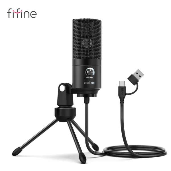 FIFINE K669 – USB Condenser Microphone with Gain Control