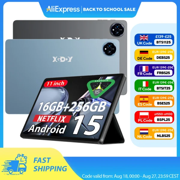 XGODY 2025 Q17 Octa-Core 16GB+256GB Tablet