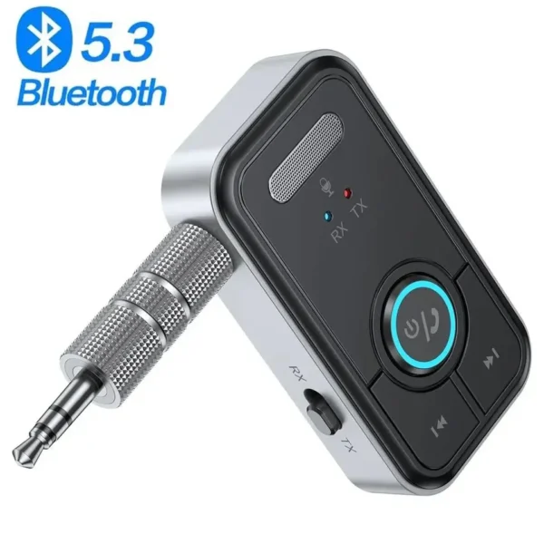 Bluetooth 5.3 Audio Adapter – Wireless Transmitter & Receiver, 3.5mm AUX