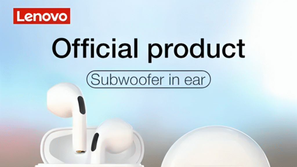 Lenovo HT38 – Bluetooth Earphones, 9D Stereo, Waterproof