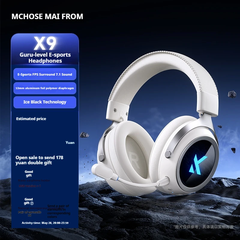 Mchose X9 – Wireless Gaming Headphones, 7.1 Surround, Mic