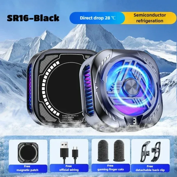 Magnetic Mobile Phone Cooler Silent Semiconductor Radiator