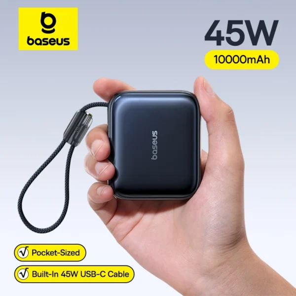 Baseus 45W Mini Power Bank 10000mAh – Fast Charging Pocket Size