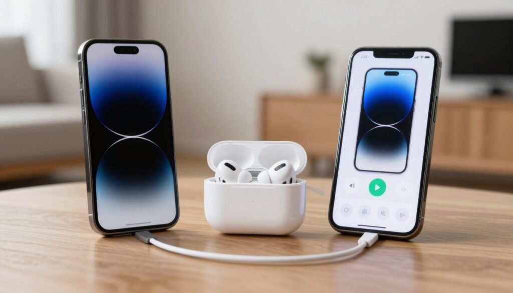 AirPods Pro features demonstration with iPhone