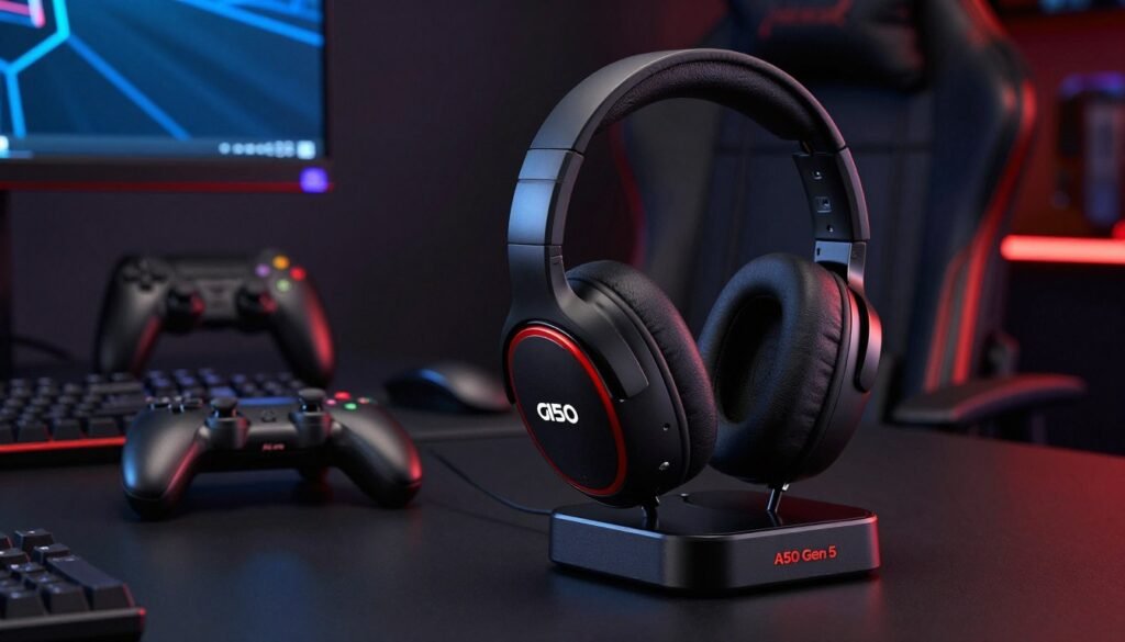 Astro A50 Gen 5 wireless gaming headset with charging dock