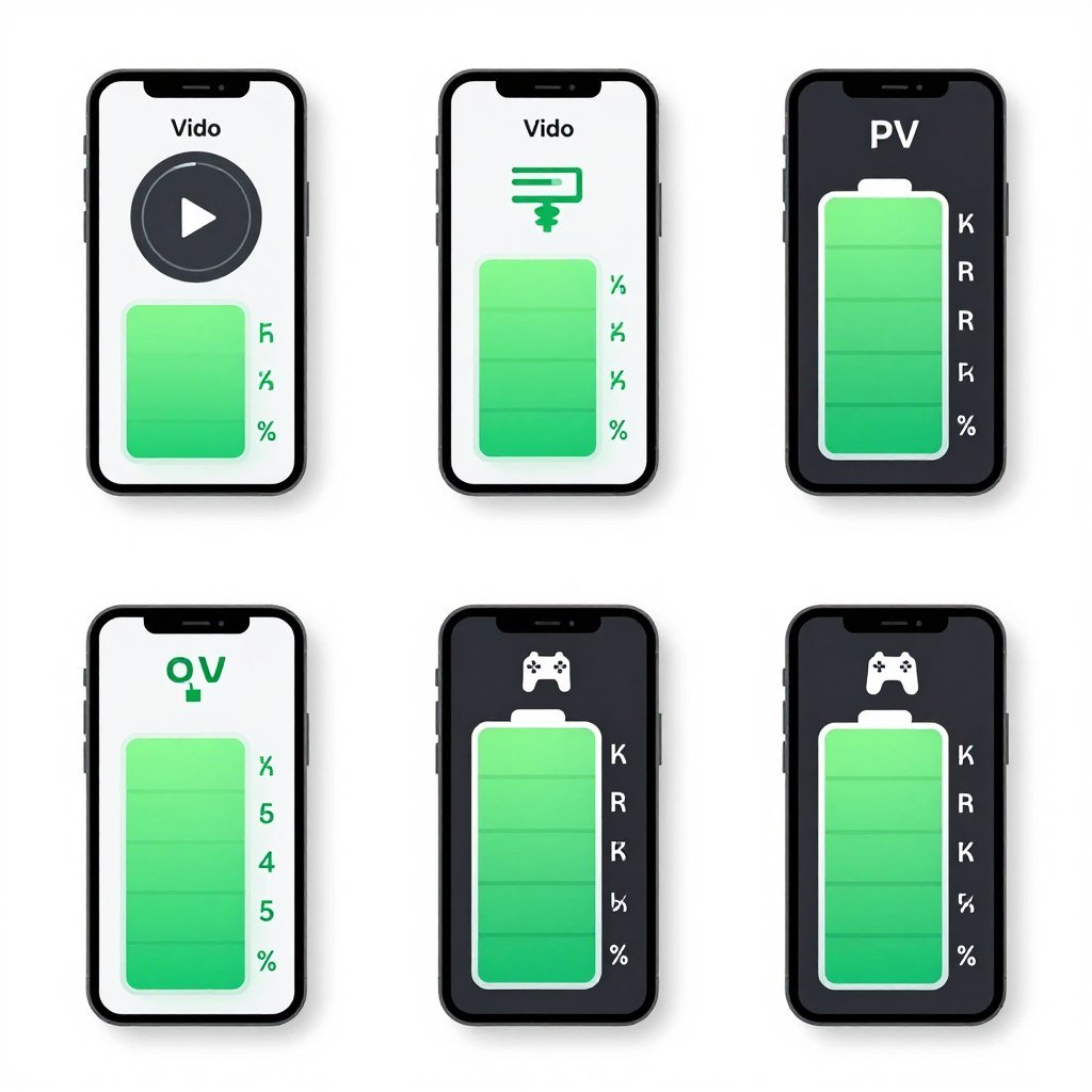 Battery life usage scenarios visualization