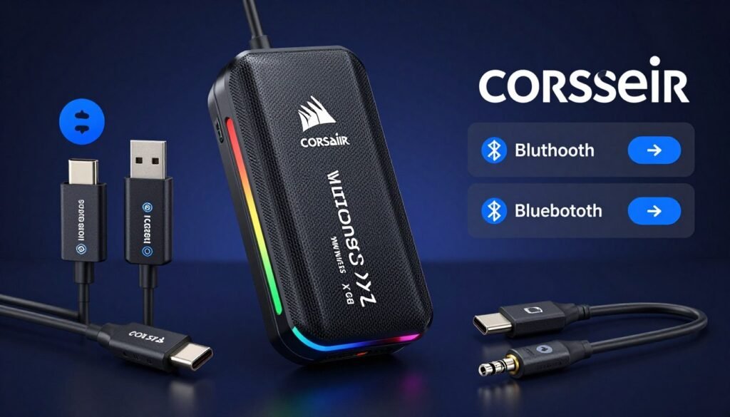 Corsair Virtuoso RGB Wireless XT connectivity options