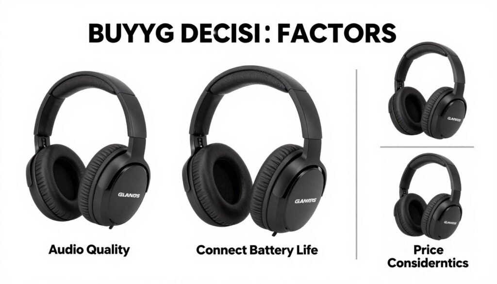 Gaming headset buying decision factors illustrated