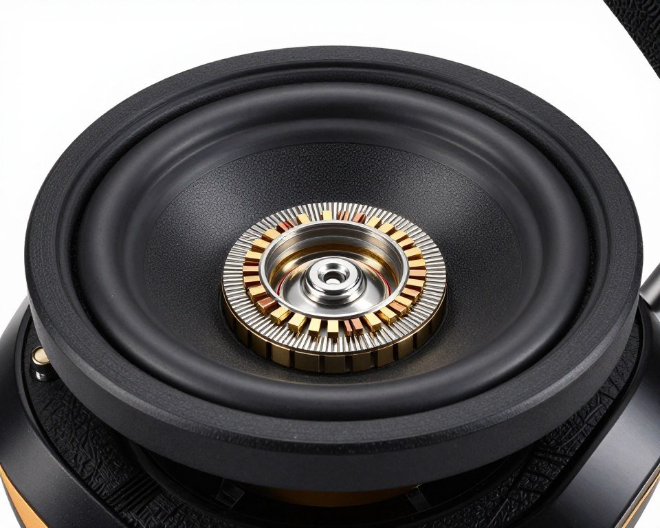 Internal view of planar magnetic drivers in gaming headset
