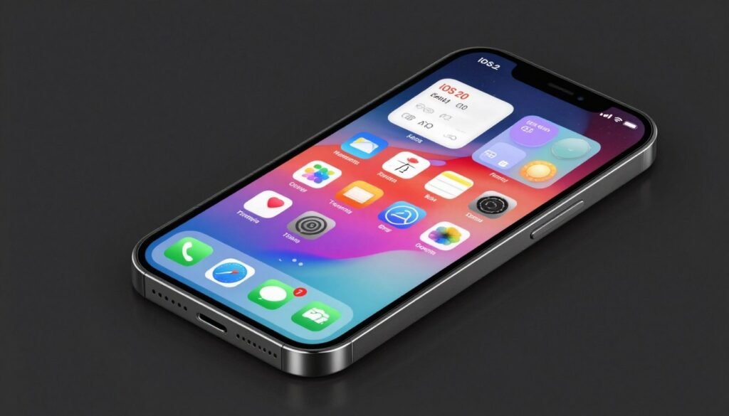 iOS 20 interface on iPhone 18 Pro Max