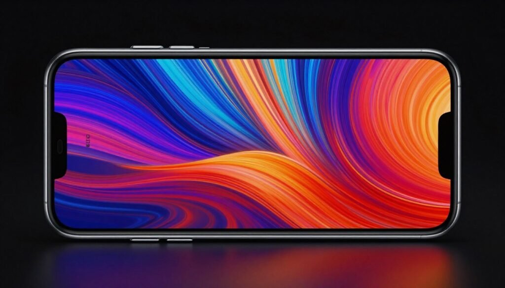 iPhone 18 Pro Max display screen showing vibrant colors