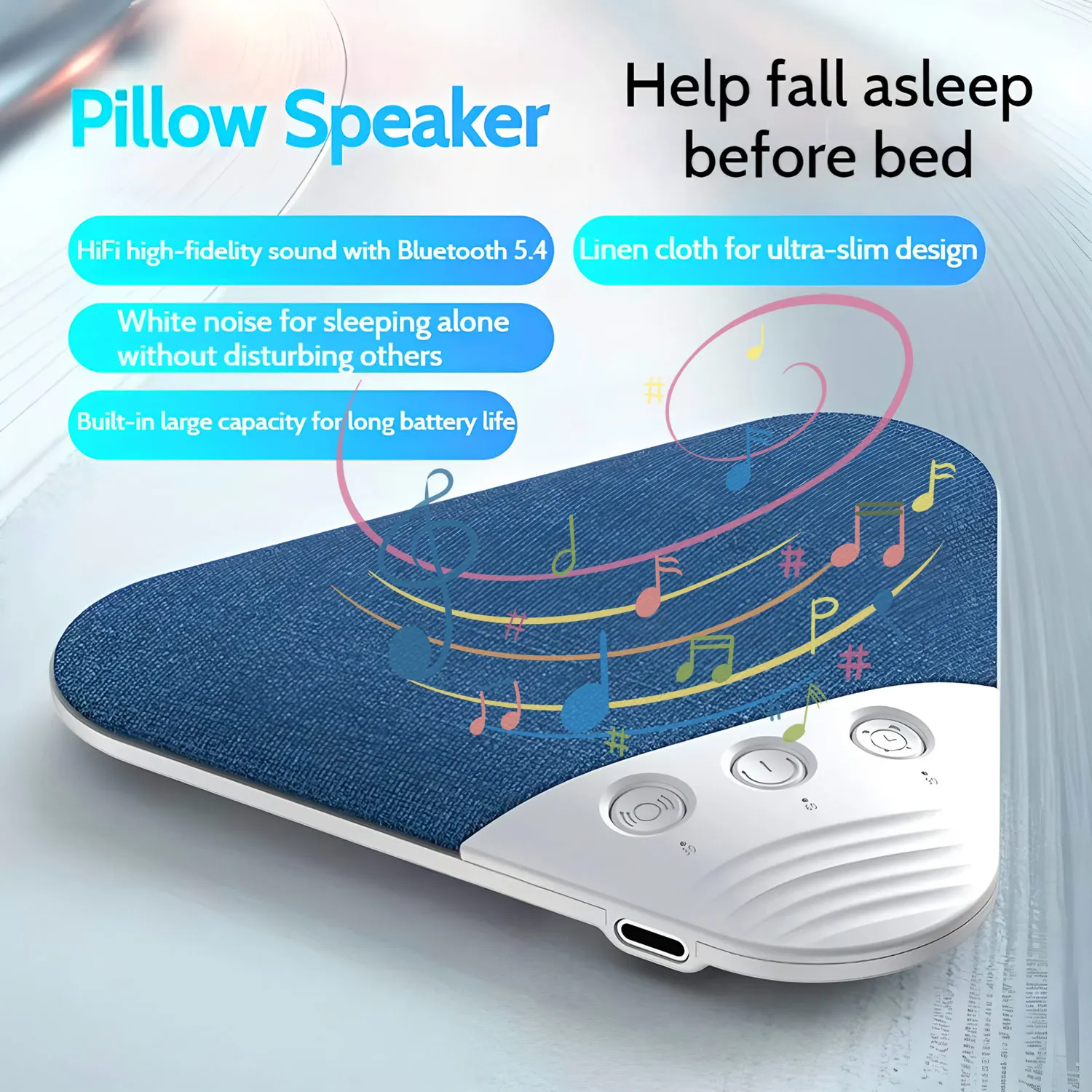 Portable Ultra Thin Pillow Bluetooth Speaker Free Shipping