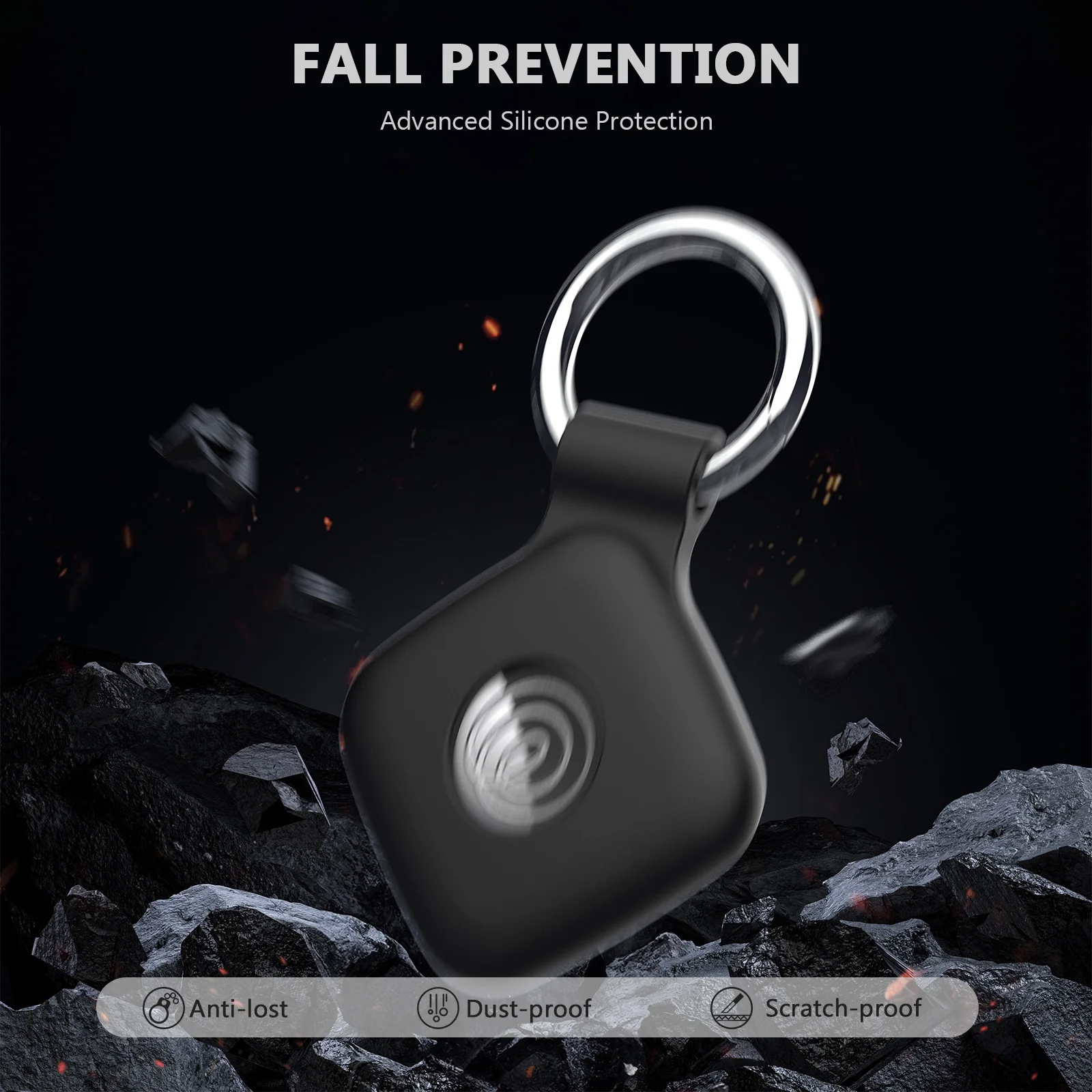 Silicone Protective Case for Tile Mate with Keychain