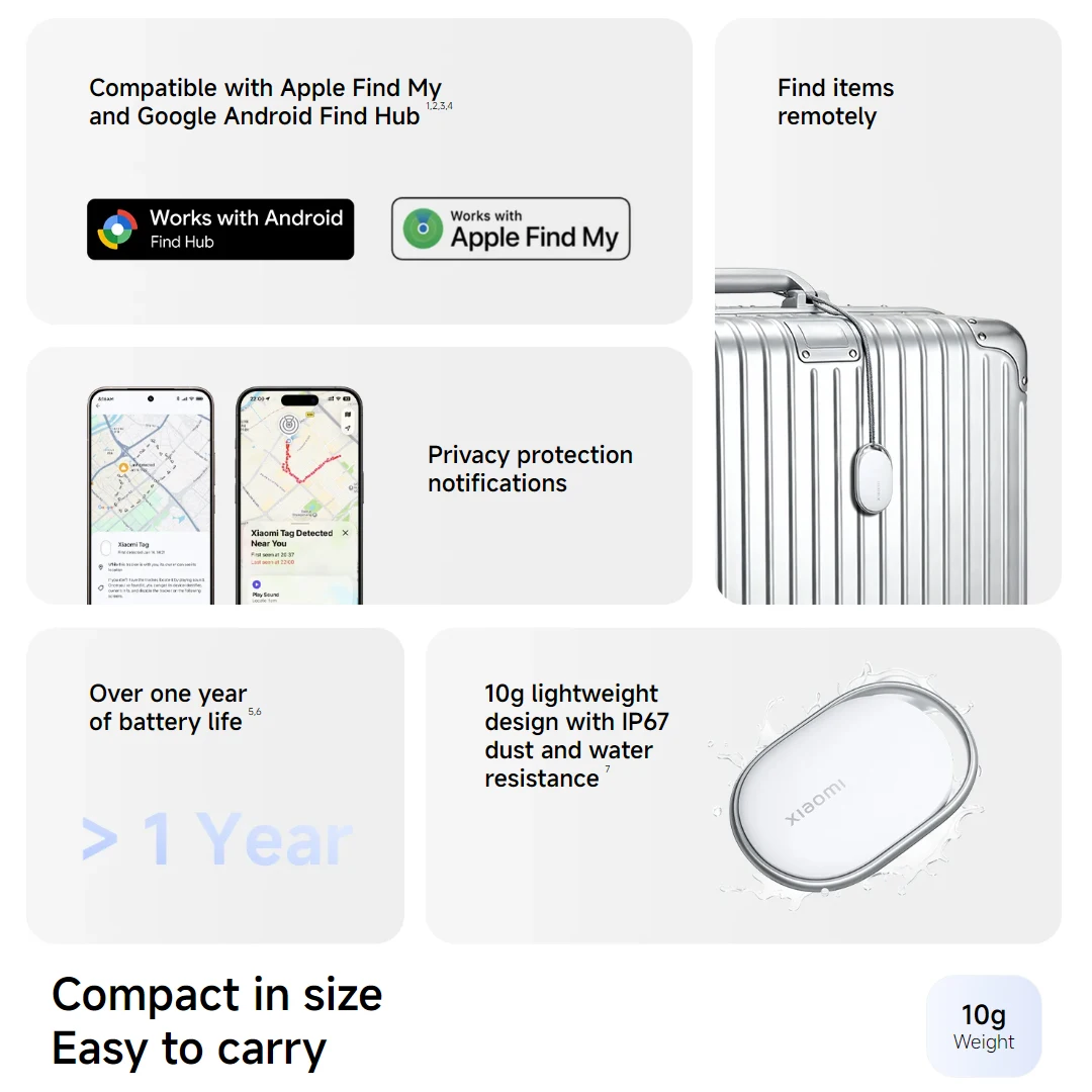 Xiaomi Tag Bluetooth Tracker – Anti Lost Device with Bluetooth 5 4, IP67 Protection & Find My Support Image 3