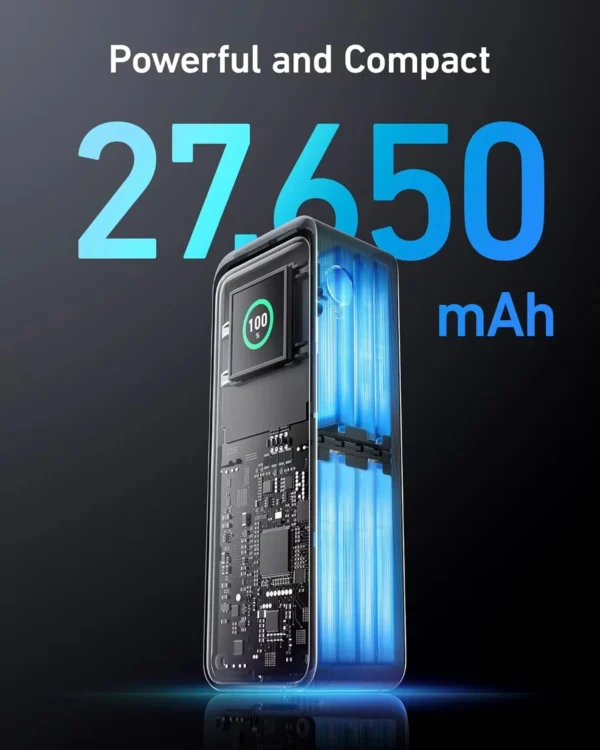 Anker GaN Prime Power Bank 27650mAh 3 Port 250W Portable Charger Smart App Compatible with Phone